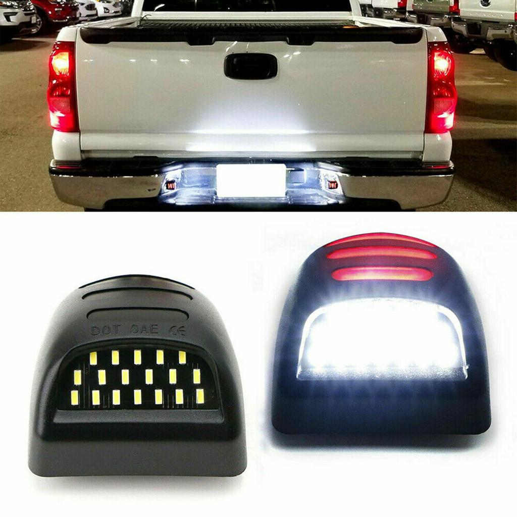 2x LED License Plate Light Red Tube For Chevy Avalanche Silverado Suburban Tahoe