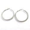 Les Trésors De Lily [M9308] - Silver 'Choréographie' Hoop Earrings Ø 50 Mm