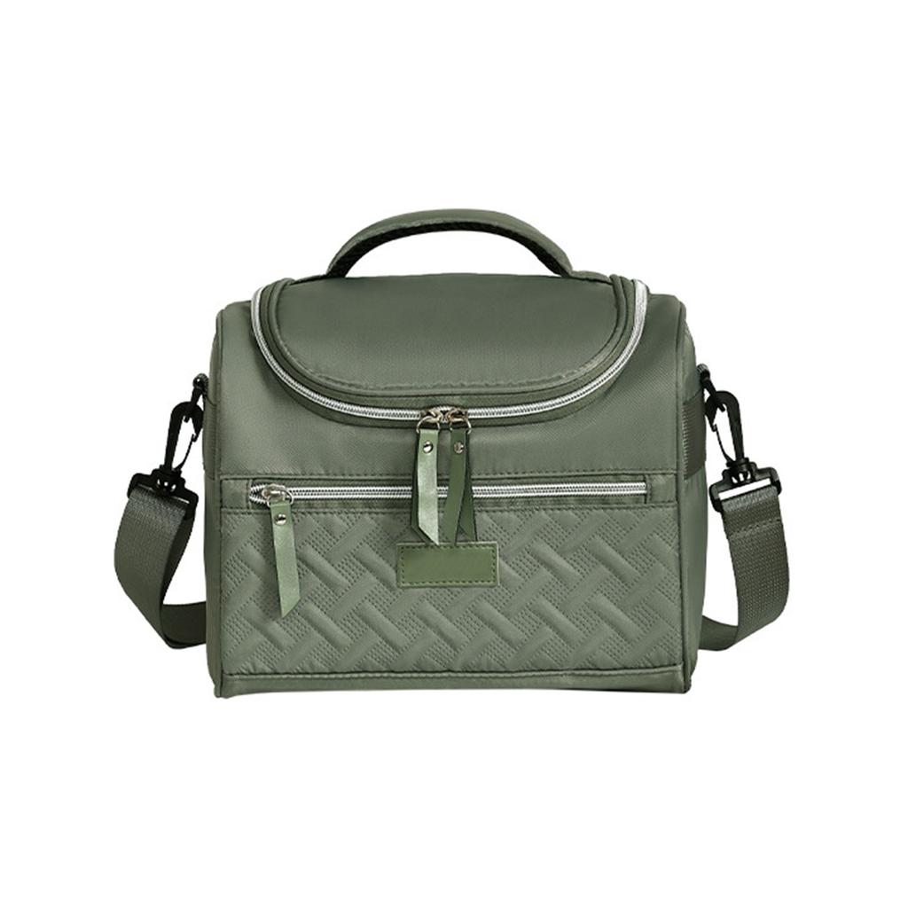 Portable Insulated Lunch Bag for Travel Spacious Food and Beverages Storage Container Bentos Pouch with Shoulder Strap