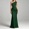 Elegante Abito Formale da Donna a Spalle Scoperte Lungo con Spacco Asimmetrico Bodycon Abito da Sera