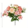 1Pc Small fresh French Curled Small Rose Bunch Artificial Flower Decoration