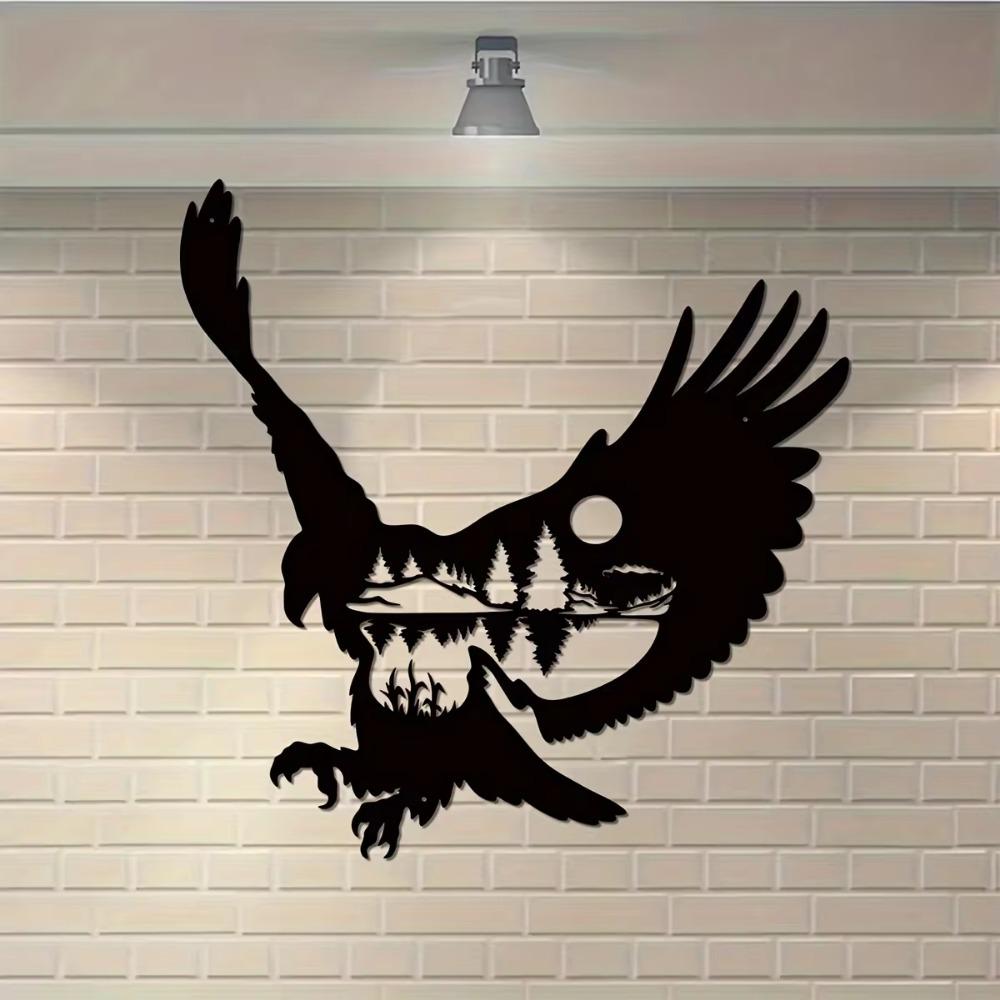 1 Stück Adler-Monogramm für den Außenbereich – Metall-Wanddekoration, Adlerschild für Wildtiere für den Innen- und Außenbereich, perfektes Einweihungsgeschenk