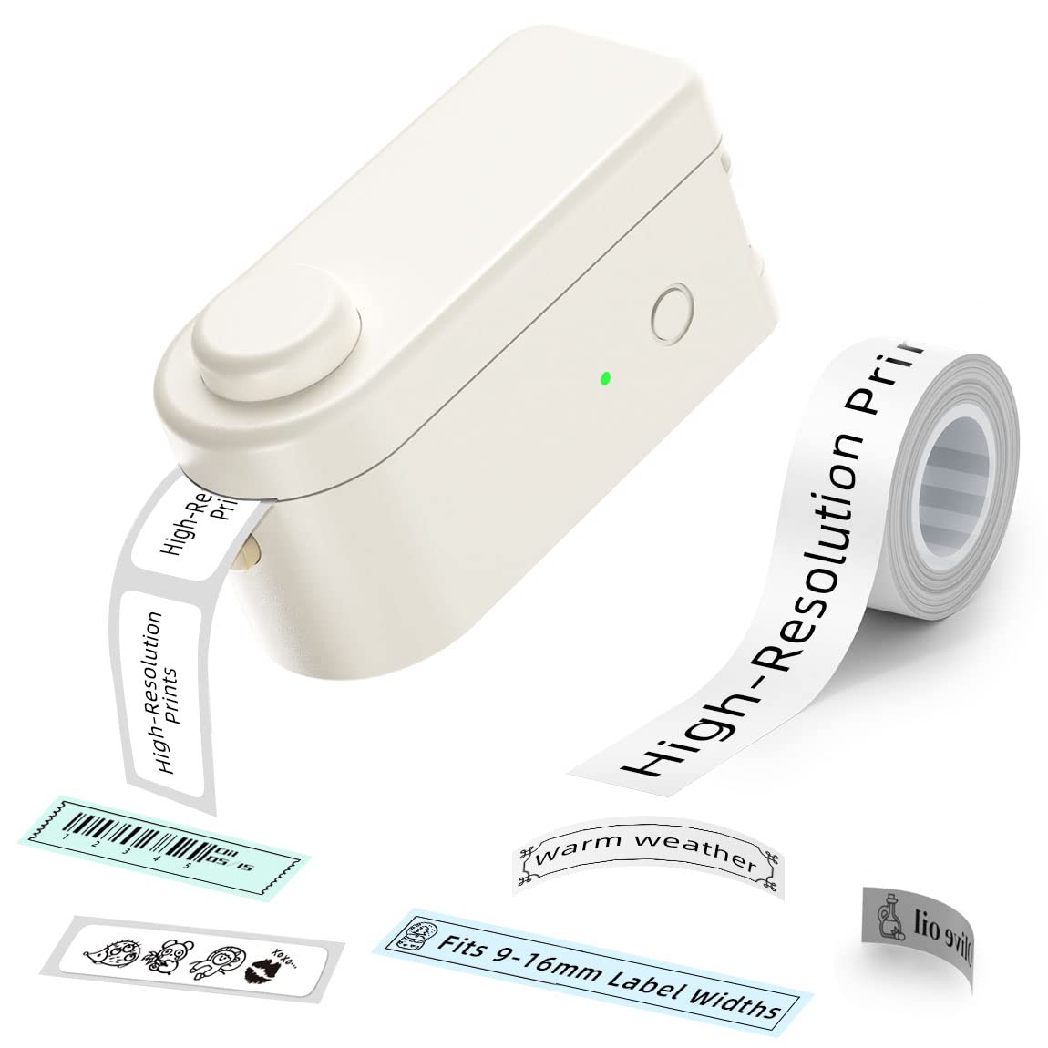 

MakeID label printer 300dpi mini portable printer for compatible with smartphones tape width high-definition · L1, business, (compatible 9-16mm)