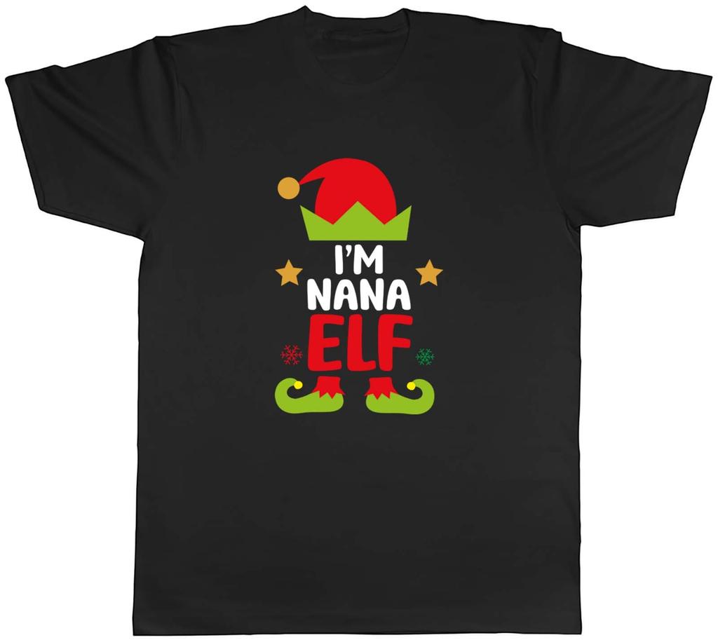 I'm The Nana Elf Christmas Xmas Mens Unisex T-Shirt Tee Gift
