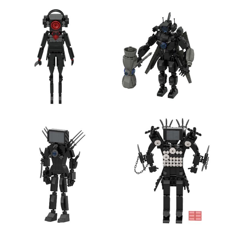 Toilet Skibidi Building Blocks Figure Plastic Toy Home Table Decoration Gift Boy