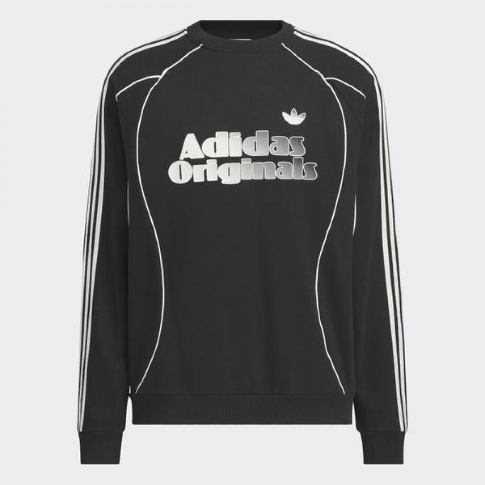 Adidas Unisex Retro Mix And Match Crewneck Sweatshirt  Jn3792  Black AXS