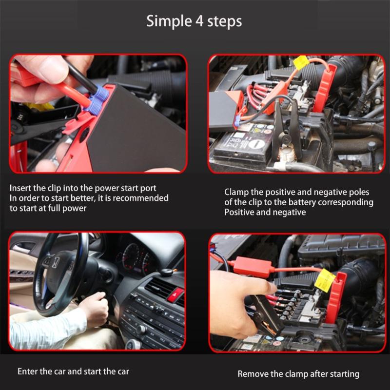 Portable Car Jump Starters 10800mAh 12V Auto Starting Device Charger Start Emergency Battery for Mobile Devices Phones
