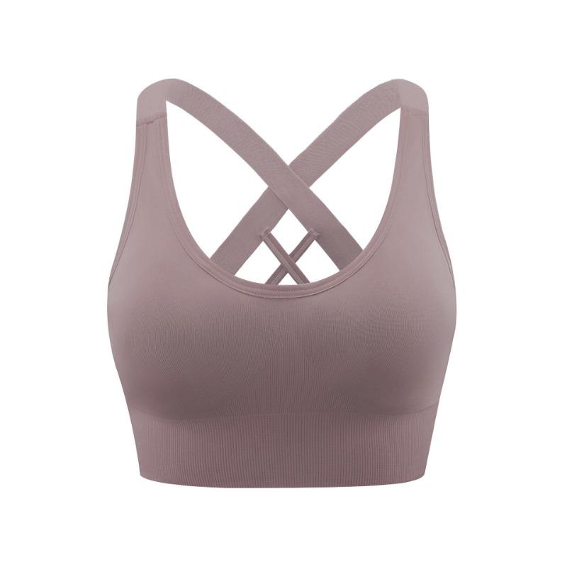 Women Cross Back Sports Bra Breathable Comfortable With Chest Pads For Gym Yoga Running Fitness