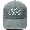Mountain peak GOD symbol embroidered baseball cap retro dad hat men's and women's leisure outdoor hiking visor