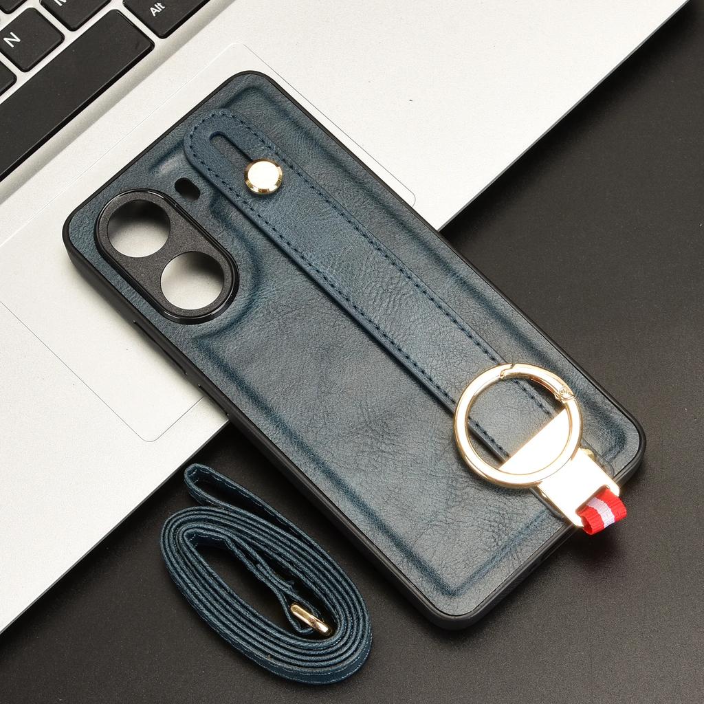 For POCO X7 Pro X 7 Wristband Leather Finger Ring Phone Case For Xiaomi POCO X7Pro Crossbody Lanyard Shockproof Back Cover