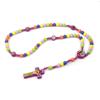Funny Kids' Rosary Necklace Colorful Bead Crucifix Pendant Chain Children Rosary Necklace  Children