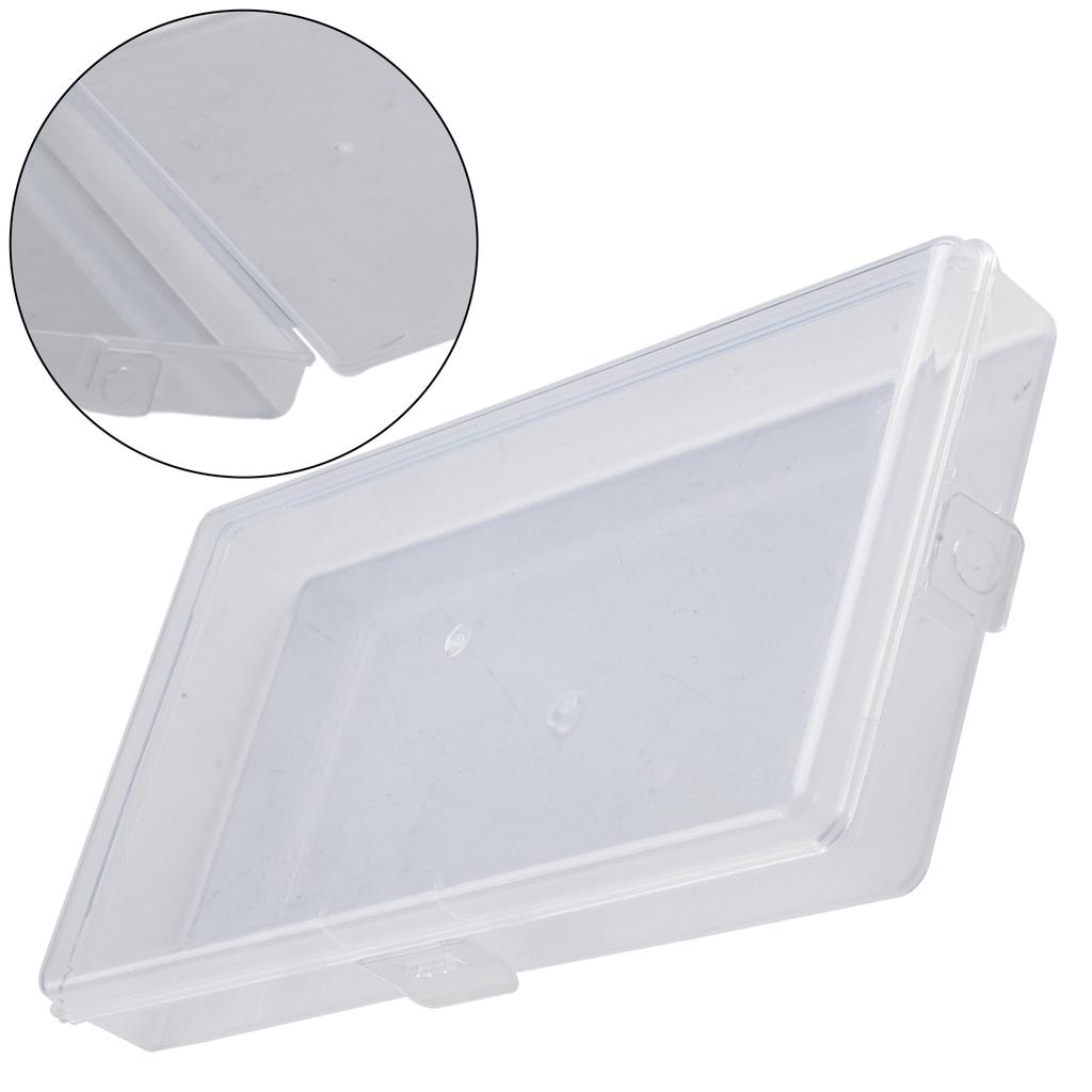 3pcs 14.8x7.8x1.8cmTransparent PP DIY Rectangle Storage Box Jewelry Screw Holder Case Organizer For Storing Earrings Necklaces