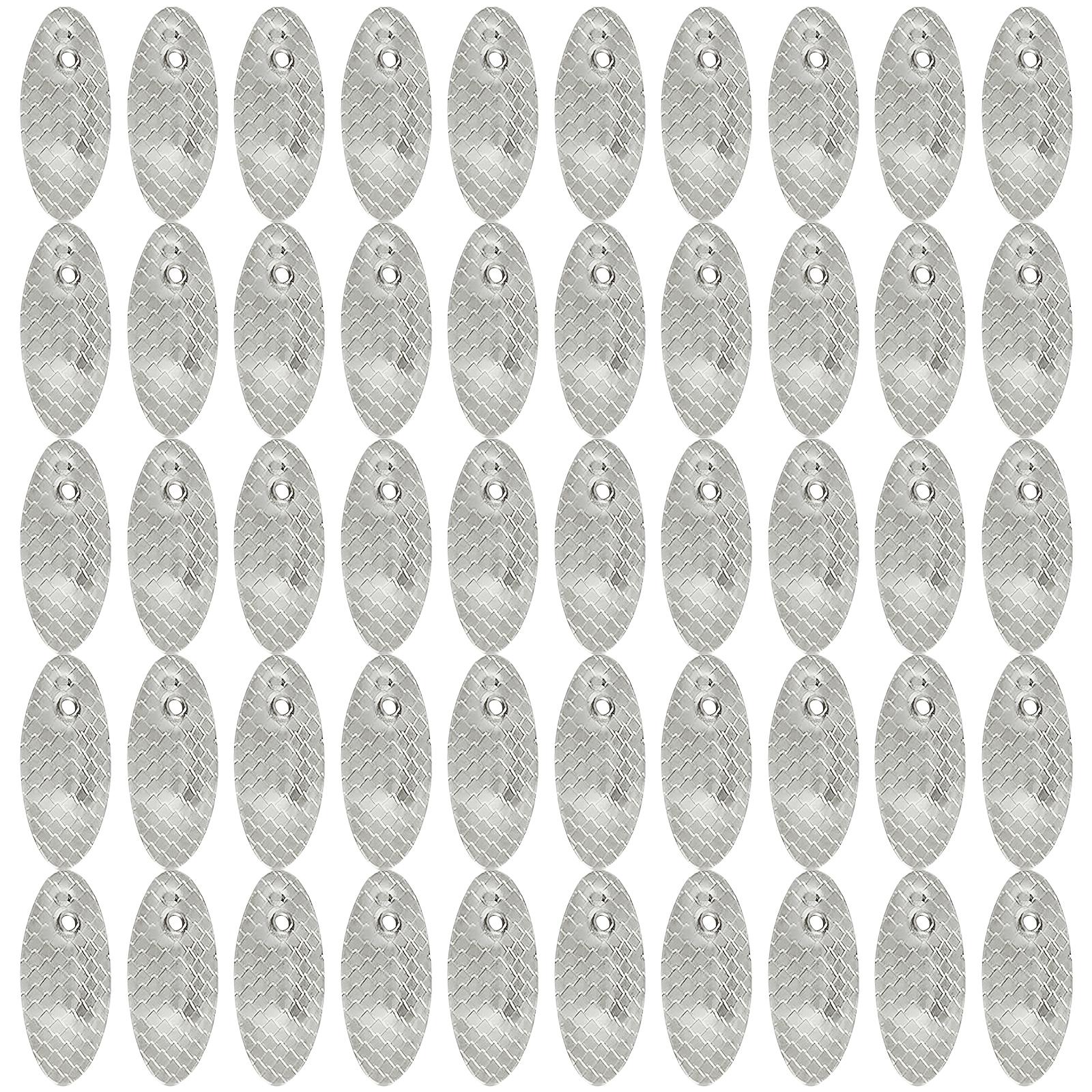 

50 шт. Блесны-колебалки для пресноводной рыбалки, Рыболовные блесны, Снасточки, Блесны-спиннеры, Блесны с блестками, Лепестки 6 серебряный