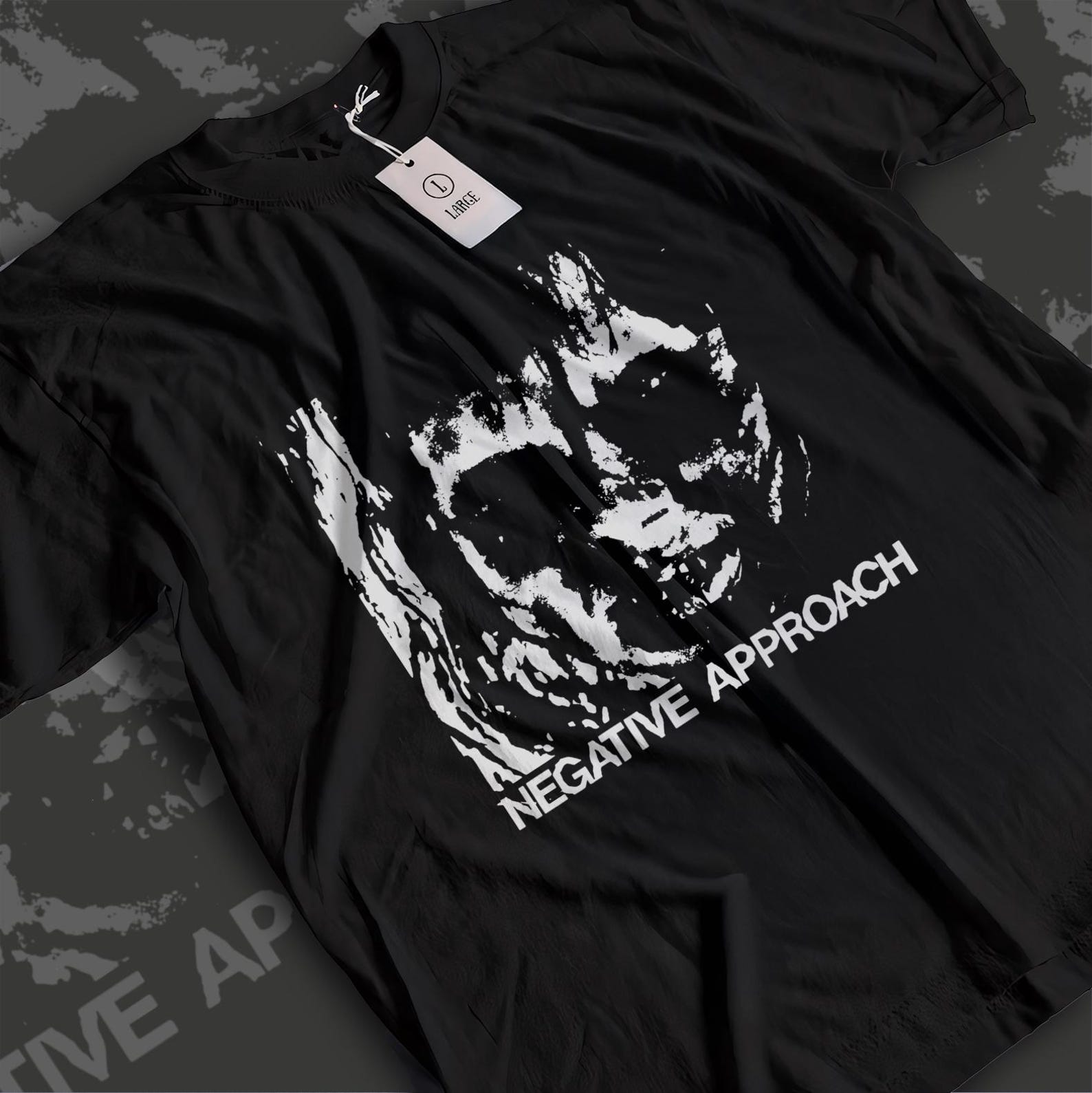Negative Approach Shirt, 80s Hardcore Punk Tee, Detroit Hardcore Band Merch, Vintage Aesthetic Negative Approach T-Shirt M