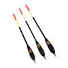 3Pcs 1.5+6g 1.5+5g 1.5+4g Durable Wooden Fishing Floats Set Bobbers Tackle Accessory