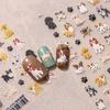 Ferrite Pro Cartoon Nail Stickers: Thin, Tough, Adhesive Nail Art Decals - TS-3701 Happy Dog