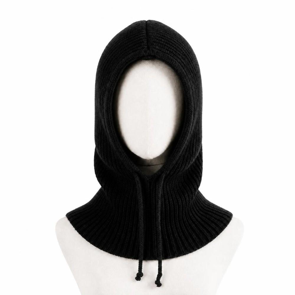 Hooded Balaclava Hat Drawstring Dual-Purpose Pullover Cap Head Hooded Hat  Winter Outdoor