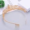 Vintage Crystal Tiara with Comb Bridal Headpiece Goods Decoration Rhinestone Crown  Costume