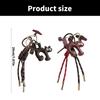 Elegant PU Leather Cat Pendant Keychain Braided Rope Phone Charm for Fashion Accessories Backpack Hanging Ornament