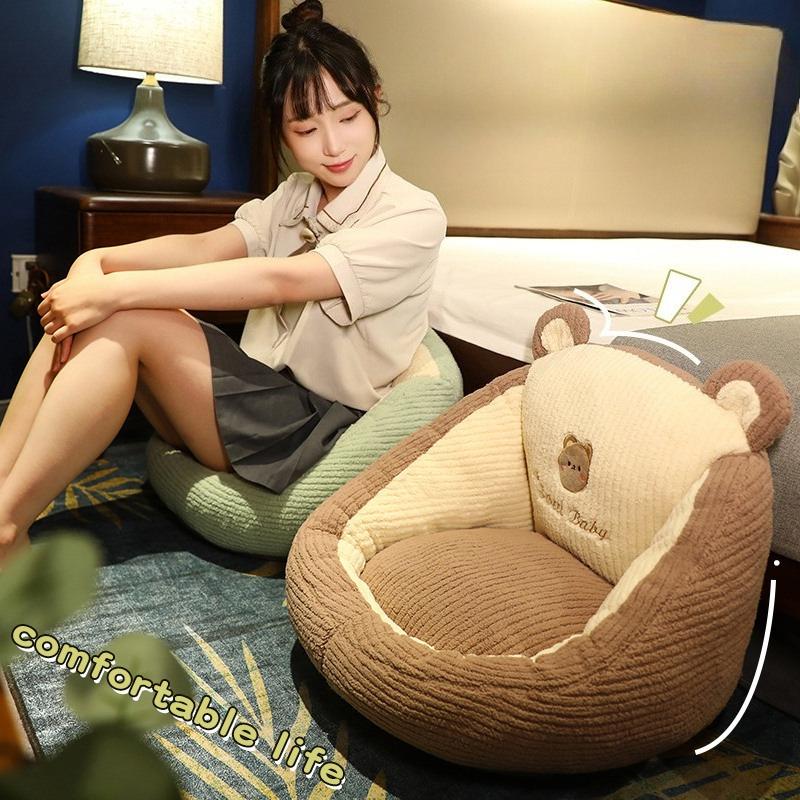 Karikatür Sevimli Kedi Futon Yastık Yumuşak Dolgulu Peluş Yastık Sırt Yastık Kanepe Ev Kalınlaştırılmış Tatami Yatak Odası Zemin Yastık