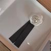 French Vintage Fabric Art Bow Tie Brooches Camellia Flower Corsage Pins Shirt Collar Accessories Fashion Jewelry Gifts For Women