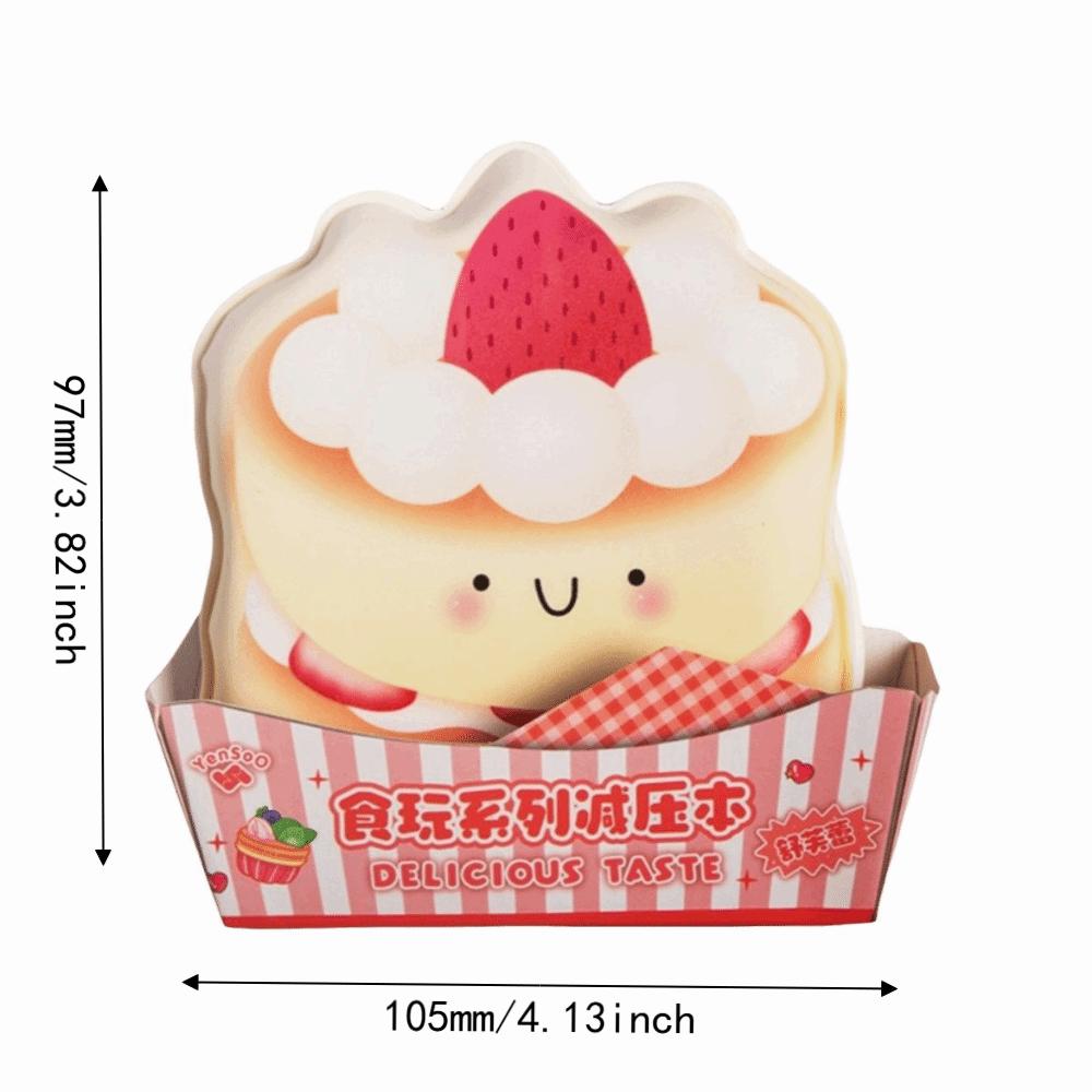 PU Cover Paper Memo Pad Cartoon Toast Squishy Notebook Mini Squeeze Diary Stationery Use