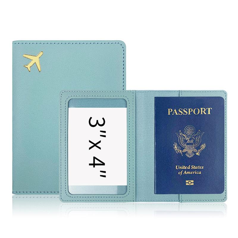 Étui pour passeport en cuir synthétique pour homme et femme, porte-cartes de crédit, porte-cartes de visite, porte-monnaie de voyage