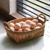 Imitation Rattan Fruit and Snack Basket - Versatile for Living Room, Kitchen, and Picnic Use.