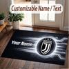 Tappeto Personalizzato Modello Juventus FC Stampa Nome Testo Morbido Antiscivolo Tappeto per Pavimento per Decorazione Interna Casa