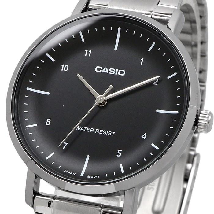 Casio LTP-VT03D-1B Women's Analog Quartz Watch, Black Metal Band