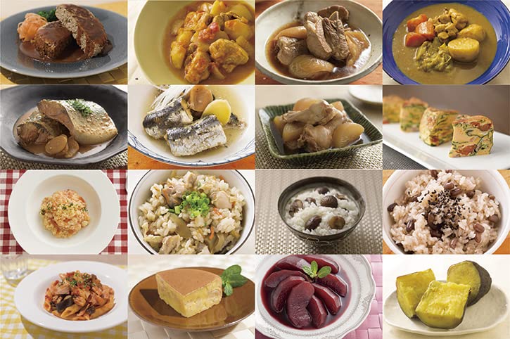 Kumazaki Aim Multi Cooker Cooking Jewelry Box Cups Comes with Original Recipe Book Supervised by Hikomaro Hikomaro's MC-107H 0.5~2.5 (Red)