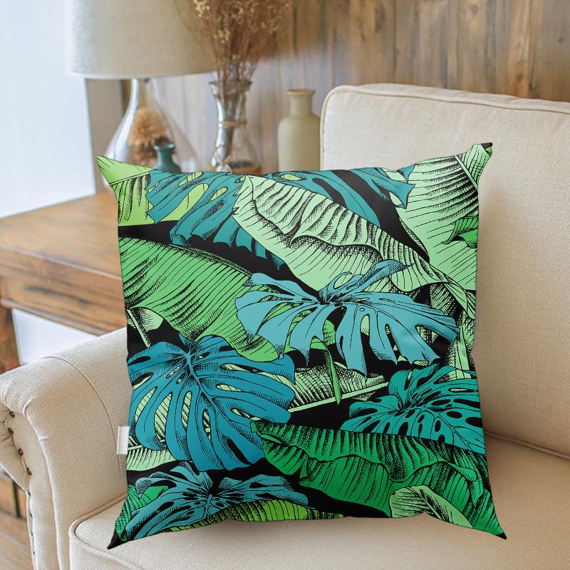 Tropical Palm Leaf Cactus Pillowcase Cushion Cover Living Room Sofa Chair Home Decor  Pillow