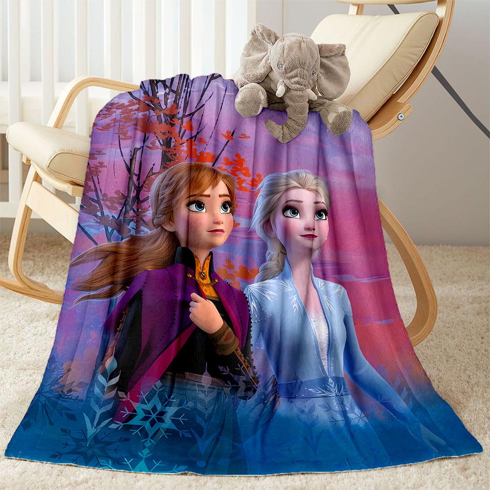 Frozen Friends Adventure Blanket Durable Comfort Suitable for Bedding Bed Livingroom Four Seasons Multipurpose Playful Design