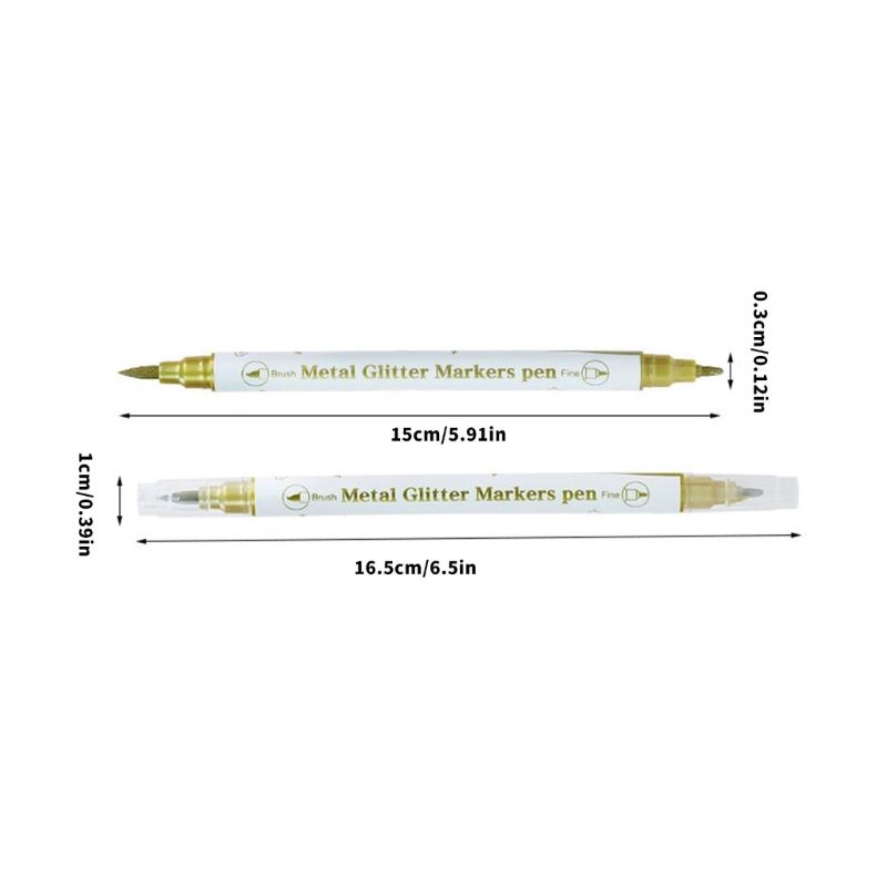 10PCS Professional Double Tip Nail Art Pens Quick Drying Waterproof Nail Art Markers for Creative Drawing and Coloring