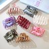 Super Grip Large Smudge-Ink Pumpkin Claw Hair Clip - 2025 New Style Women's Back-of-Head Shark Clip Accessory
