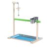Solid Wood Bird Stand Interactive Platform Jiaohua Standing Stick for Pets Eco-Friendly Wooden Toy