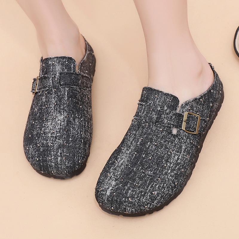 New Style Casual Front-opening Slip-on Women's Shoes with Thick Sole, One-piece Shoes