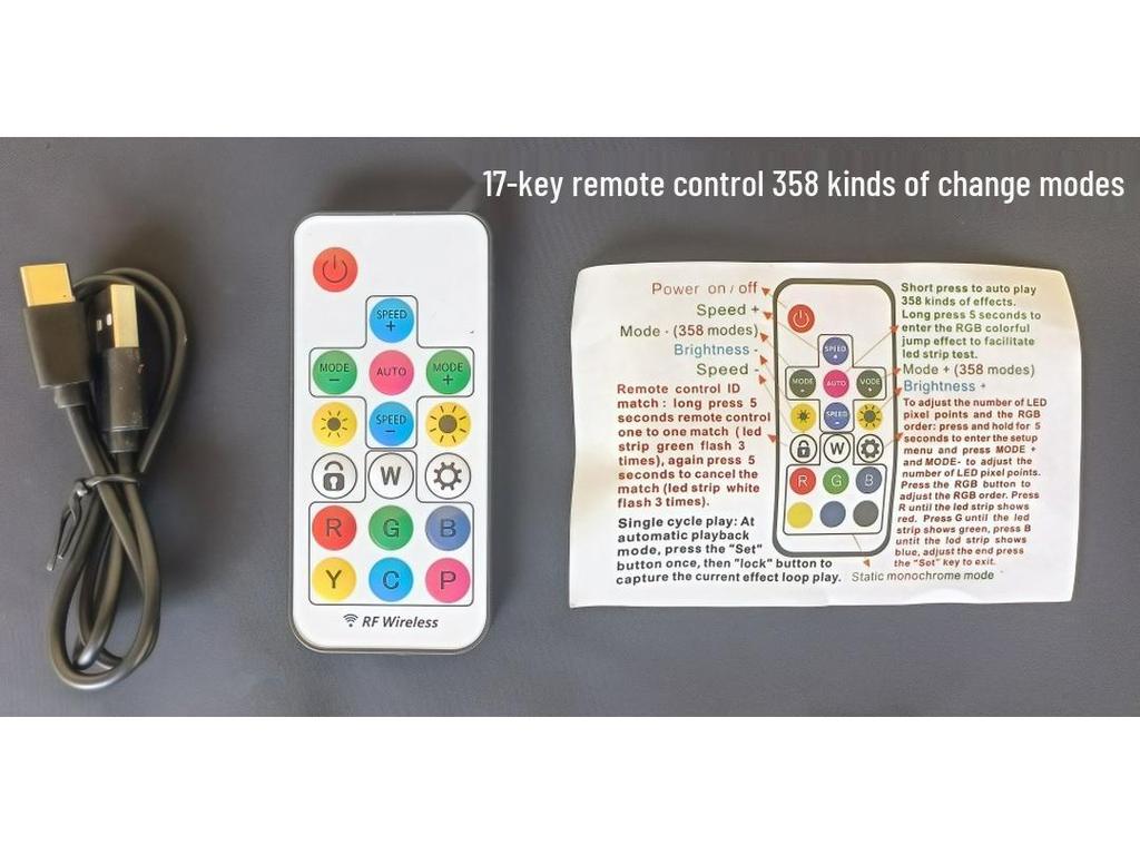 Iridescent LED RGB Folding Fan with Remote & USB Charging - 7 Colors