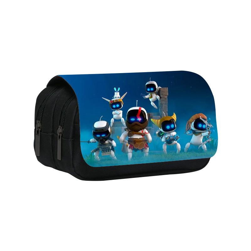Astro Bot Doppel-Federmäppchen aus Nylon für Kinder und Schüler