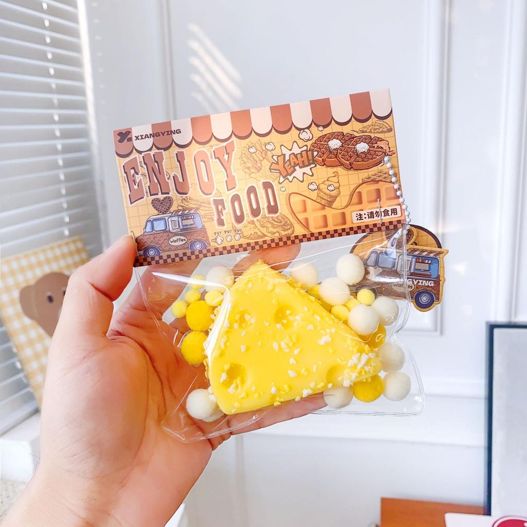 Cute Cartoon Food Squeeze Toy Silicone Pinch Slow Rebound Decompression Toy for Adult Kids Gift Stress Reliever Toys