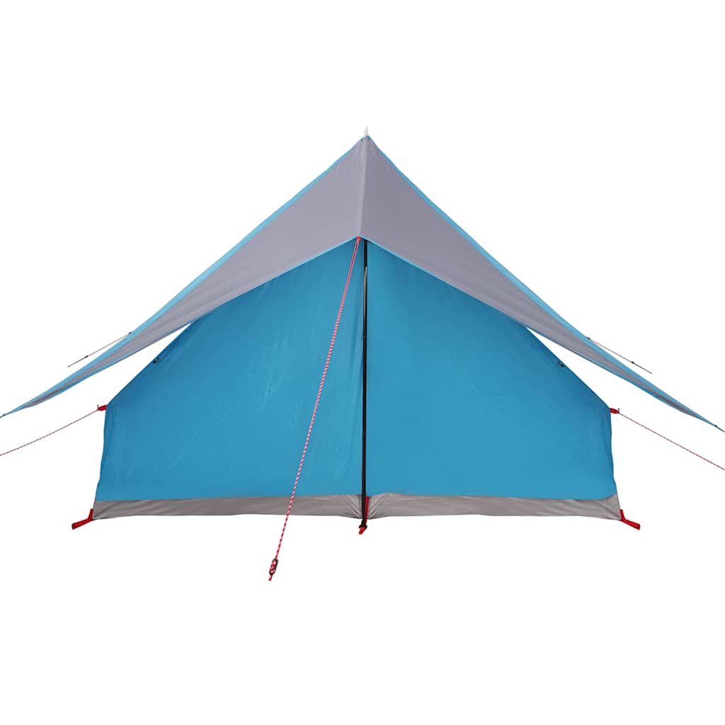 Family Tent with Roof Blue and Grey 256 X 256 X 185 Cm