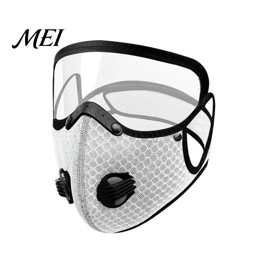 Safety Face Mask Cycling with Eye Shield, Breathing Valve, Lightweight Shield Protection Windproof Dust-proof Adjustable Goggle Protective All-weather