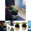 Creative Baby Yoda Cartoon Plant Pot With Water Drainage For Home And Office Decor
