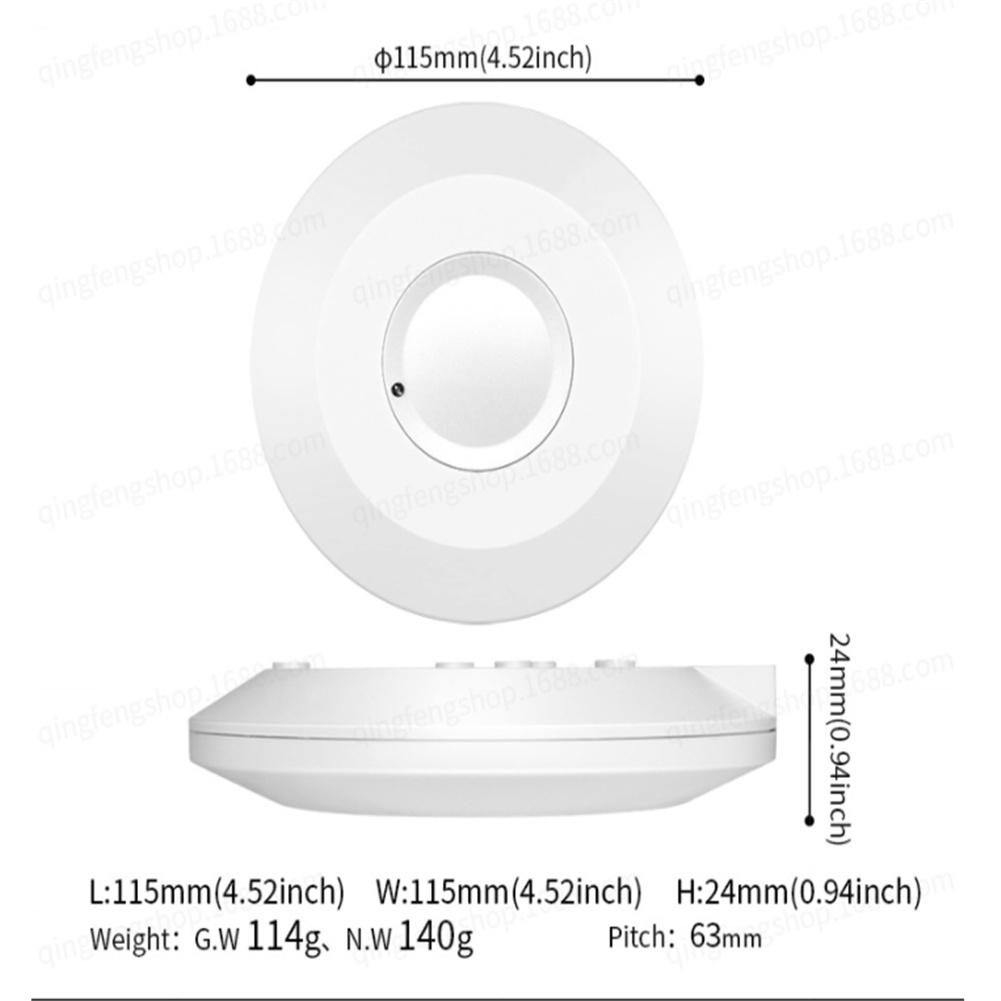 Microwave Sensor Induction  Switch Light 220v Ceiling Mount 5.8g Slim Design White