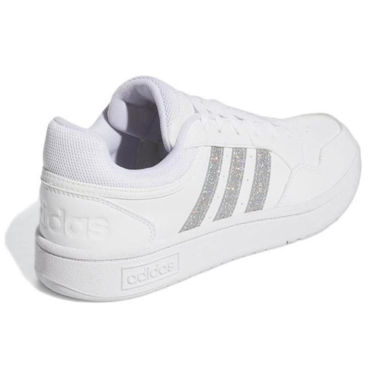 Adidas Hoops 3.0 Low Cut Tennis Shoes 'White Silver Metallic' Women's GY1912