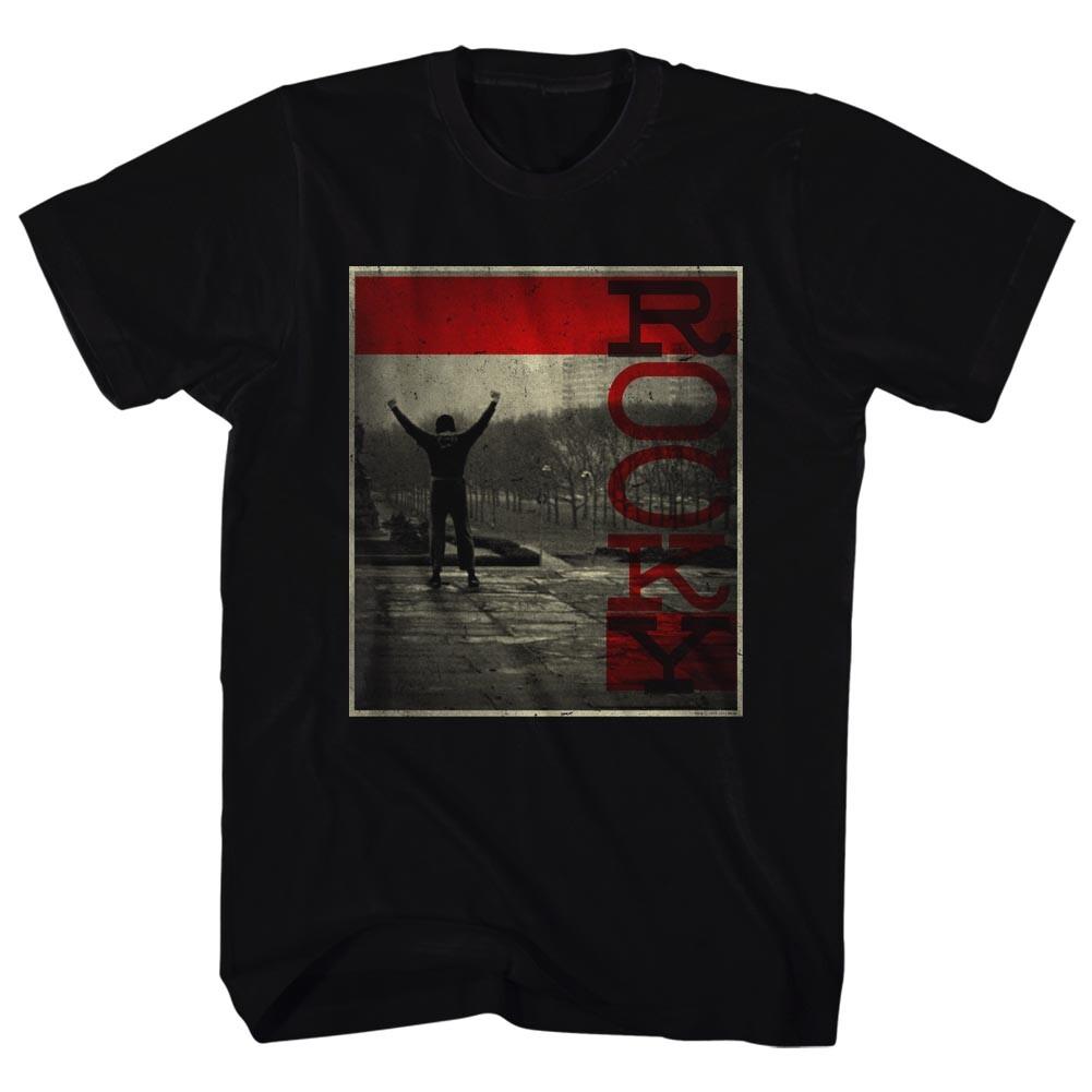 Rocky On Steps Of Philadelphia Museum Steps Faded Early Morning Men T Shirt XXXXL