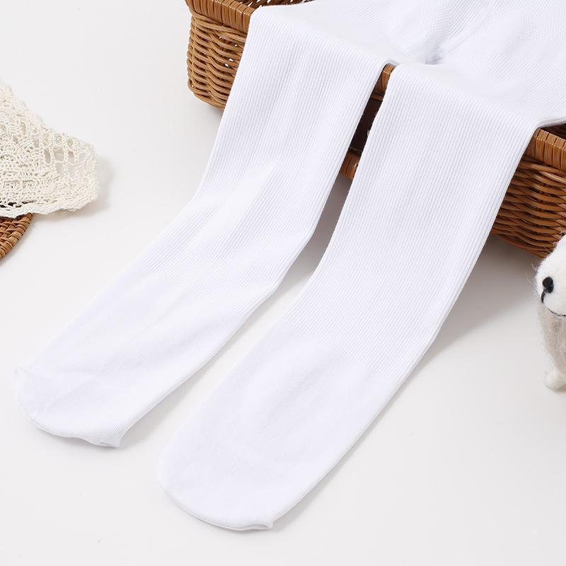 

Детские хлопковые полосатые танцевальные носки с графеновой противоскользящей подошвой для девочек - весна и осень L (height 105-120) белый