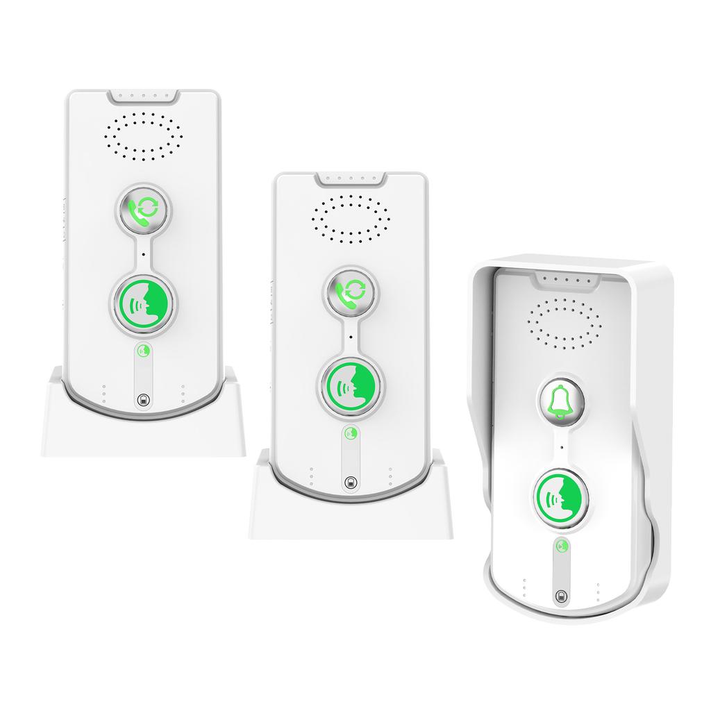 Wireless Doorbell Intercom Rechargeable Long Distance Smart Intercom Doorbells for Home Office Real Time Two Way