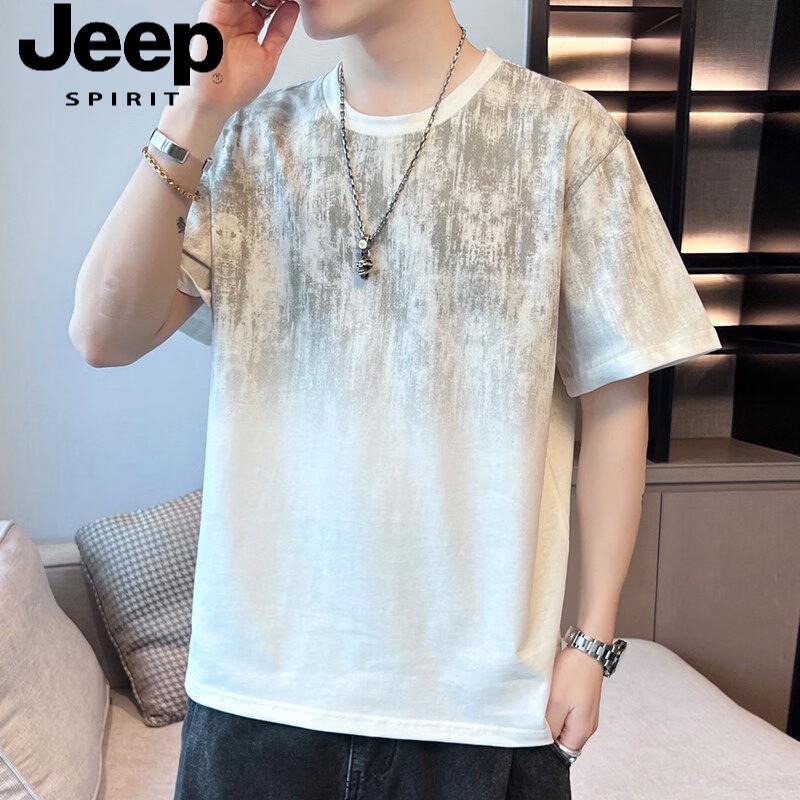 JEEP SPIRIT Men s Gradient Cotton T-Shirt L