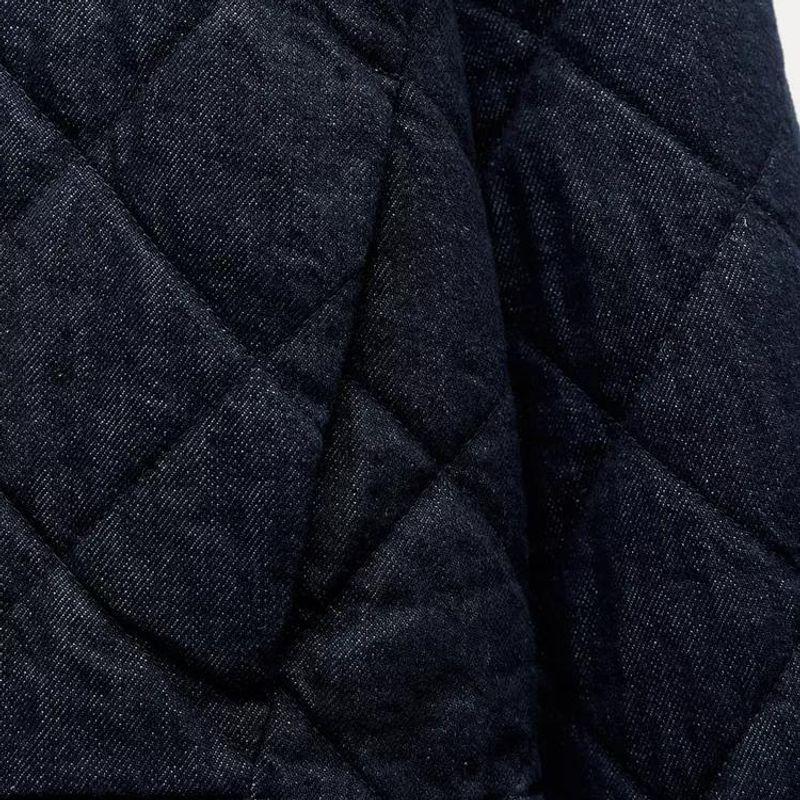 Fall and Winter New Women's Quilted Stand Collar Loose Single Breasted Denim Cotton Jacket Short Jacket 8845040
